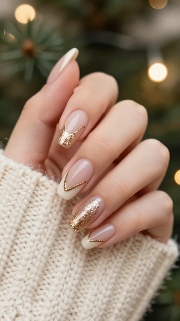 Champagne shimmer swirls