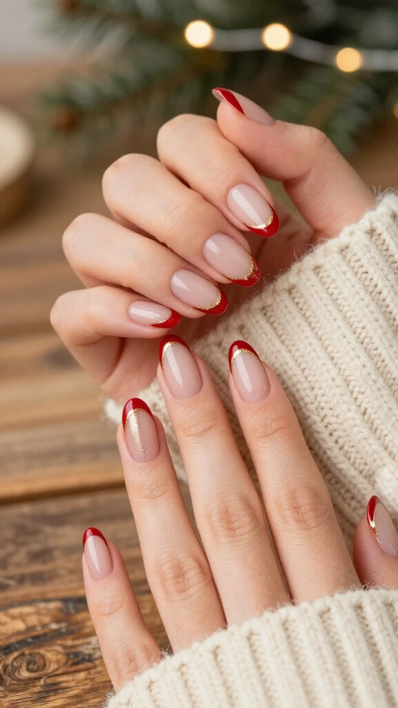 Peppermint French outline