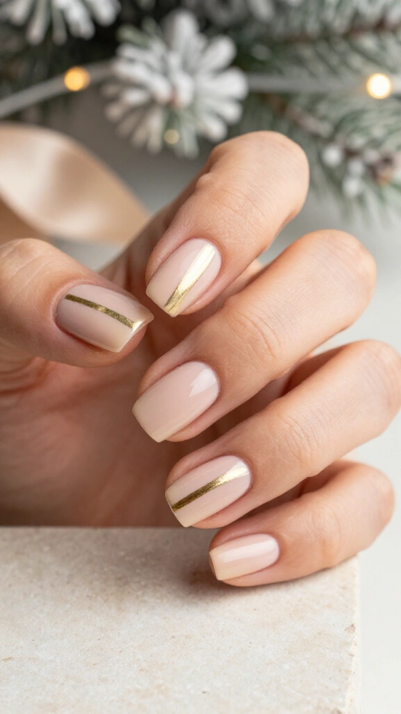Minimalist Gold Foil Striped Squares