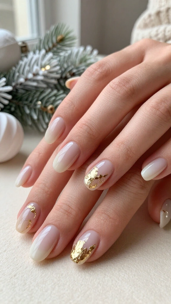 Molten gold foil accents