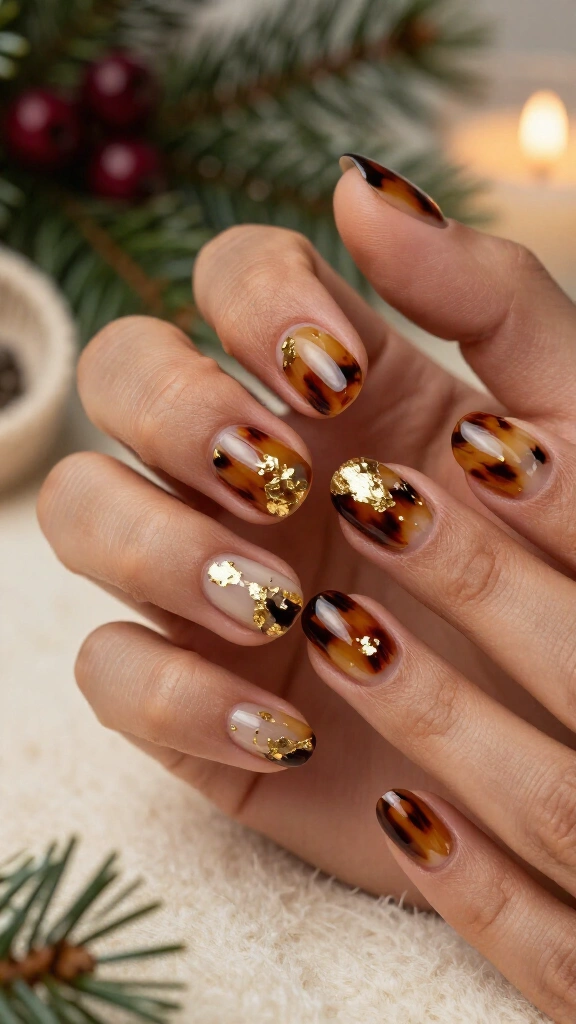 Tortoiseshell and 24k leaf inlays