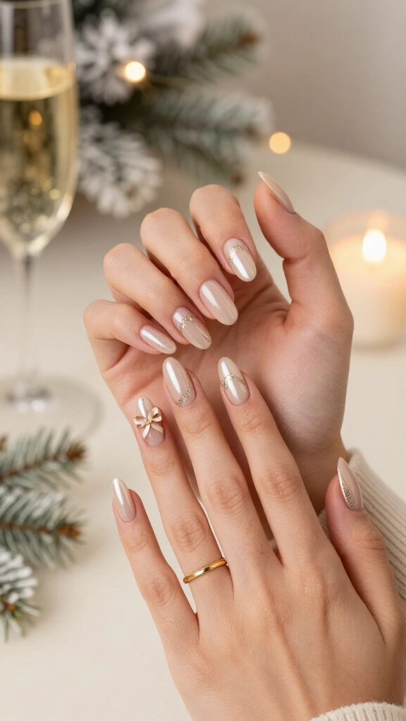 Shimmering Champagne Ribbons