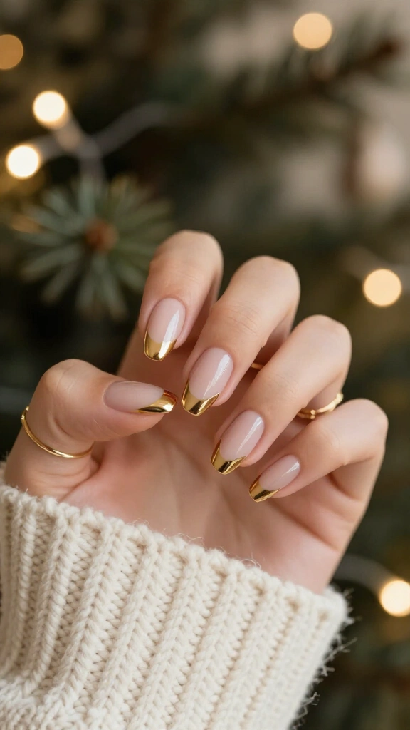 Modern half-dip gold dipped tips