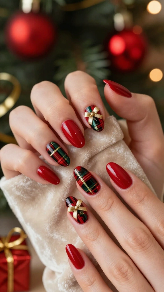 Plaid Wrapping Paper Accents