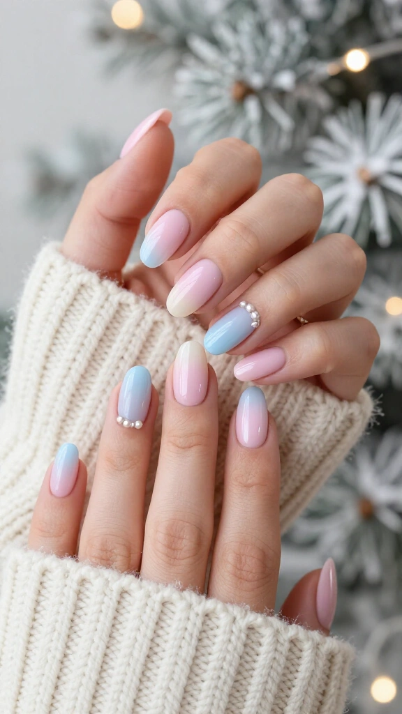 Cotton candy ombré baubles