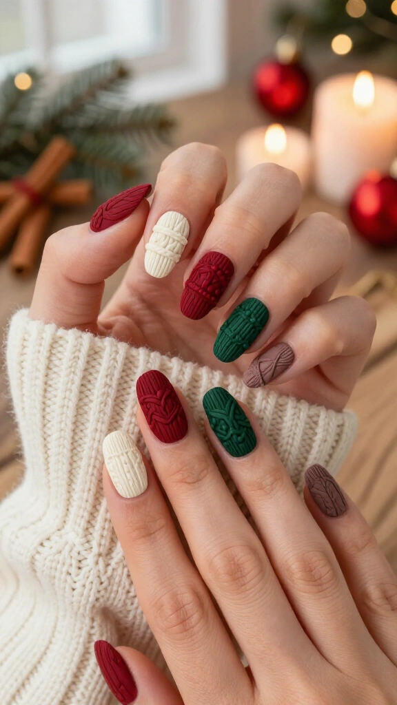 3D sweater texture nails