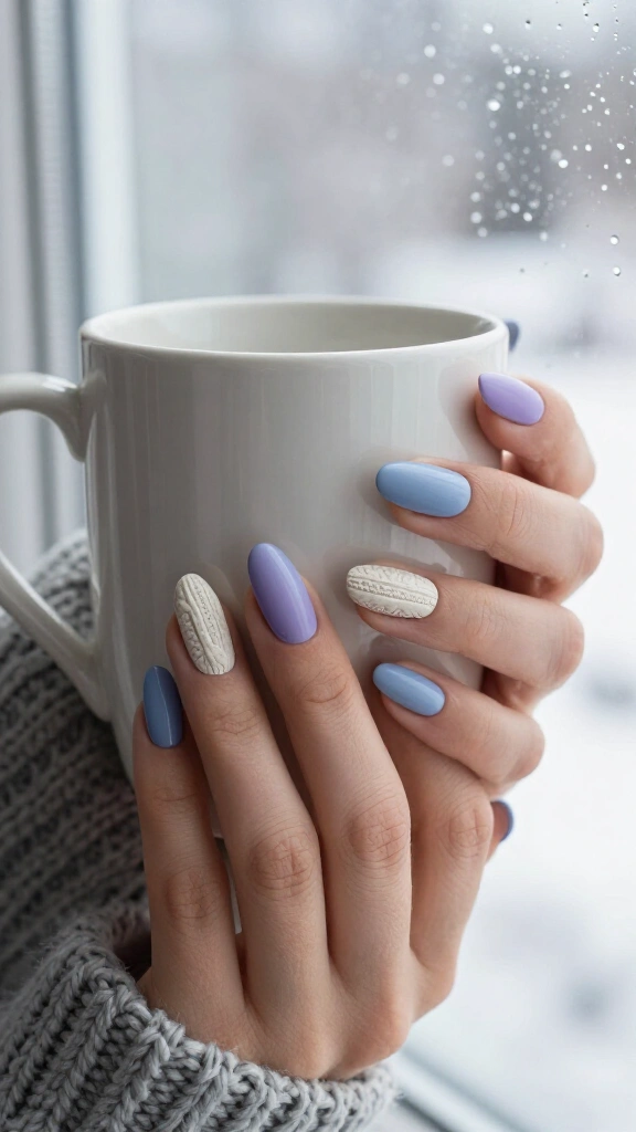 Periwinkle sweater texture