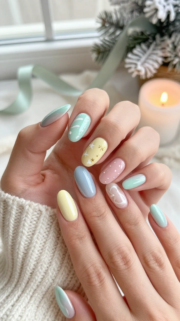 Mismatched pastel holiday sampler