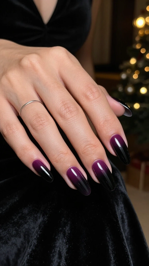Moody plum to onyx fade