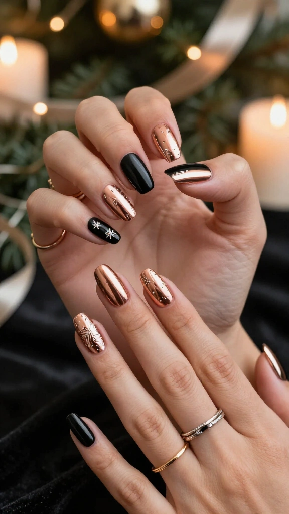 Rose Gold Chrome Noel Elegance