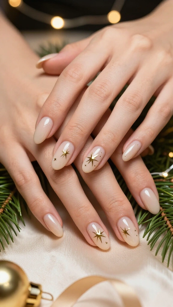 Gilded Starbursts on Soft Nude