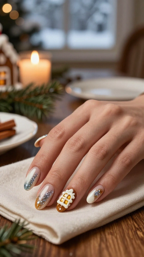 Sugared Window Cookie Coffin Nails