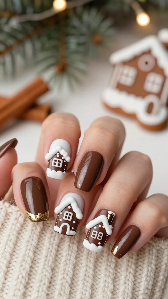 Chocolate Gingerbread Alpine Cabins