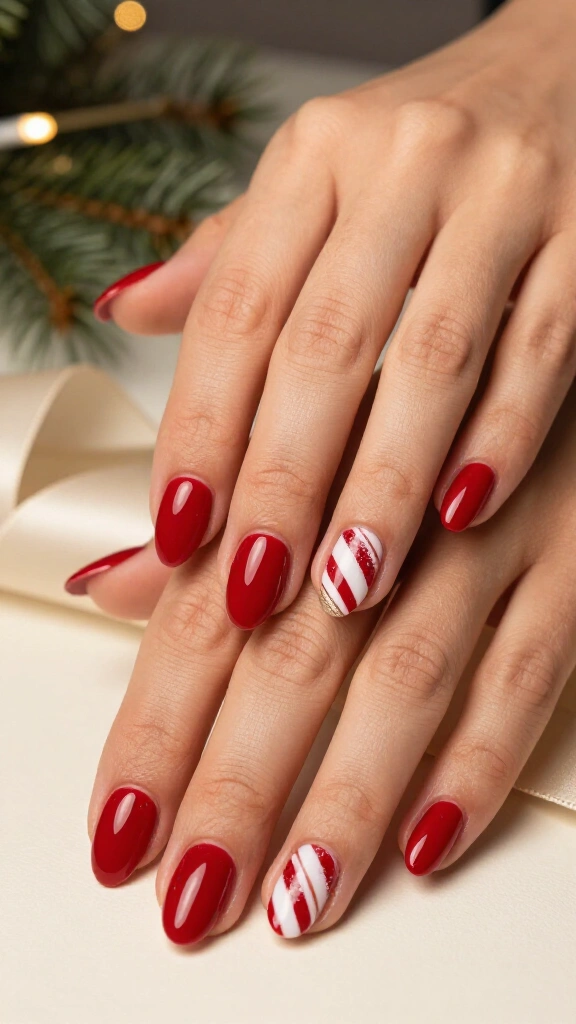 Frosted Candy Cane Micro-Accent