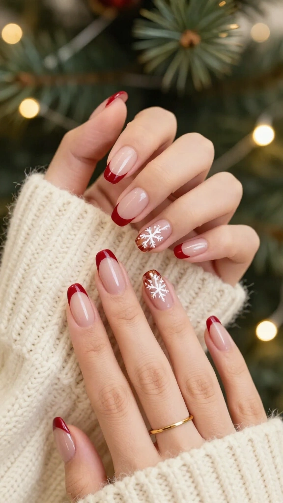 Classic red French tips
