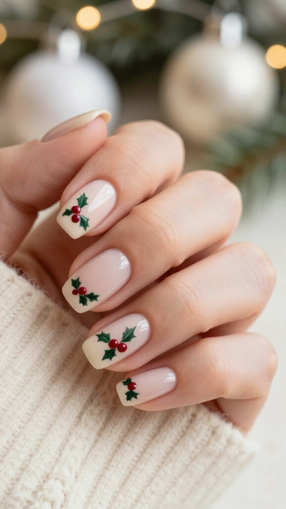 Minimal holly berry details