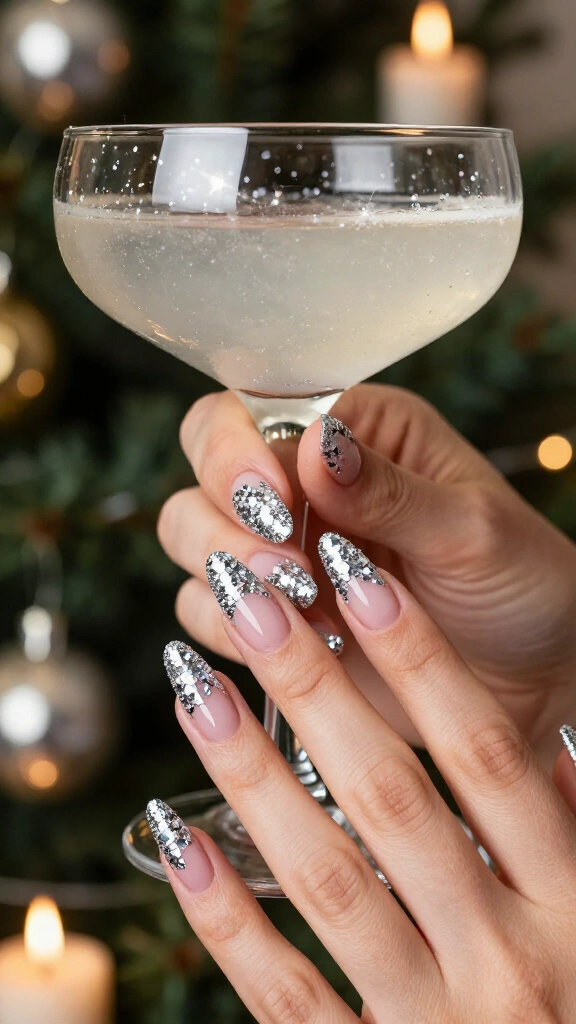 Chunky Silver Tinsel Tips