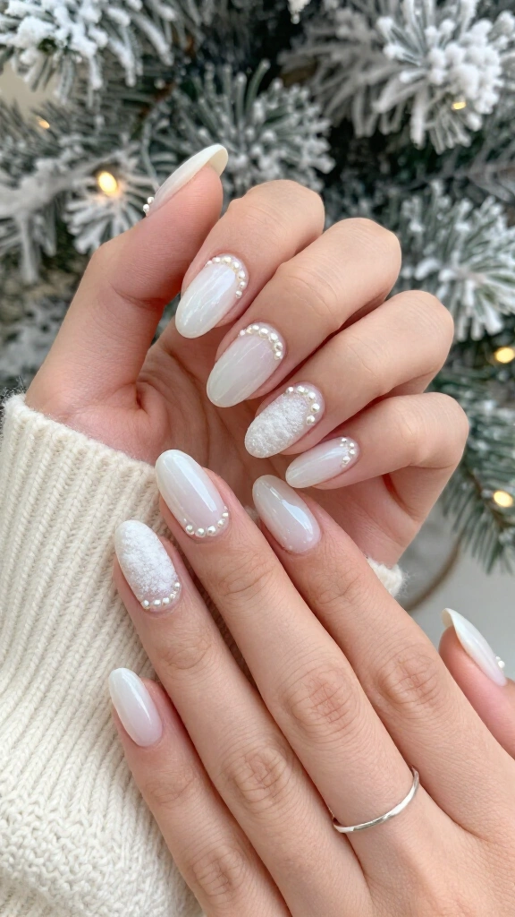 Pearl-Embellished Winter White