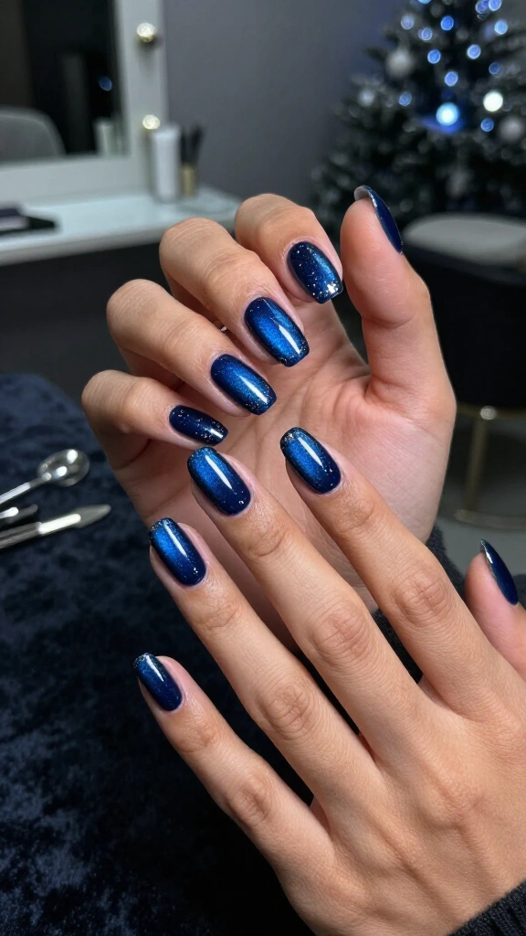 Moody Midnight Blue Cat-Eye