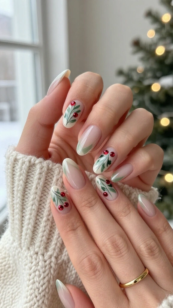 Abstract Holly Berry Accents