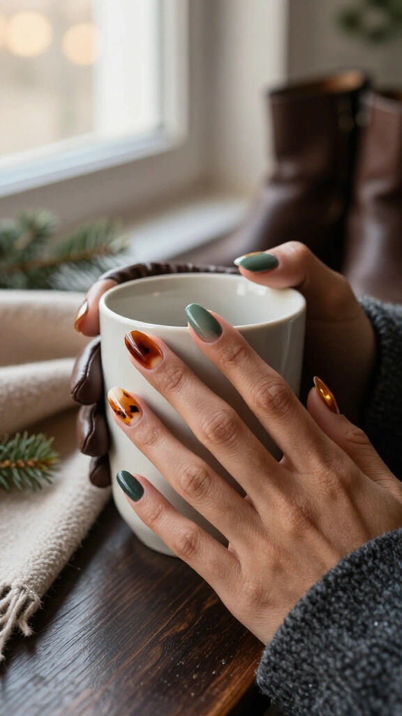 Mistletoe Green with Tortoiseshell