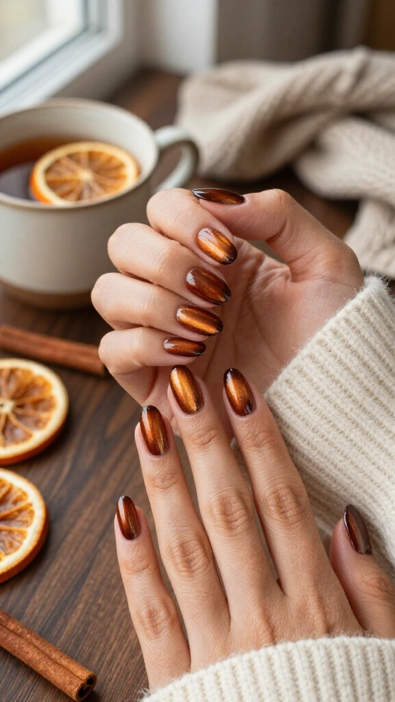 Spiced Cider Velvet Nails