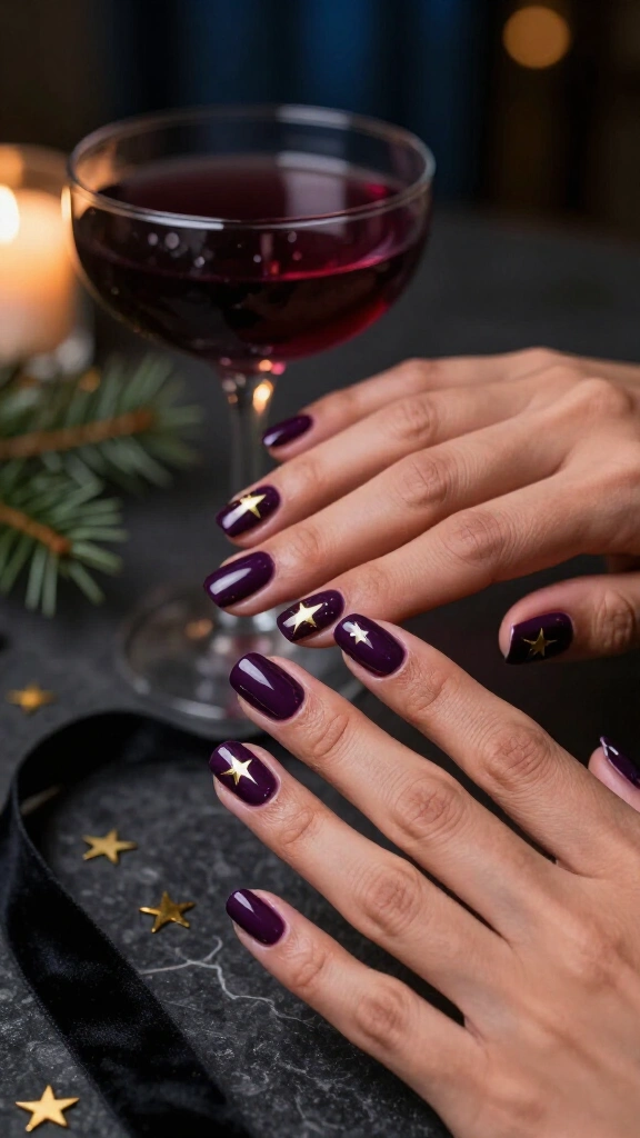 Midnight Plum with Star Accents