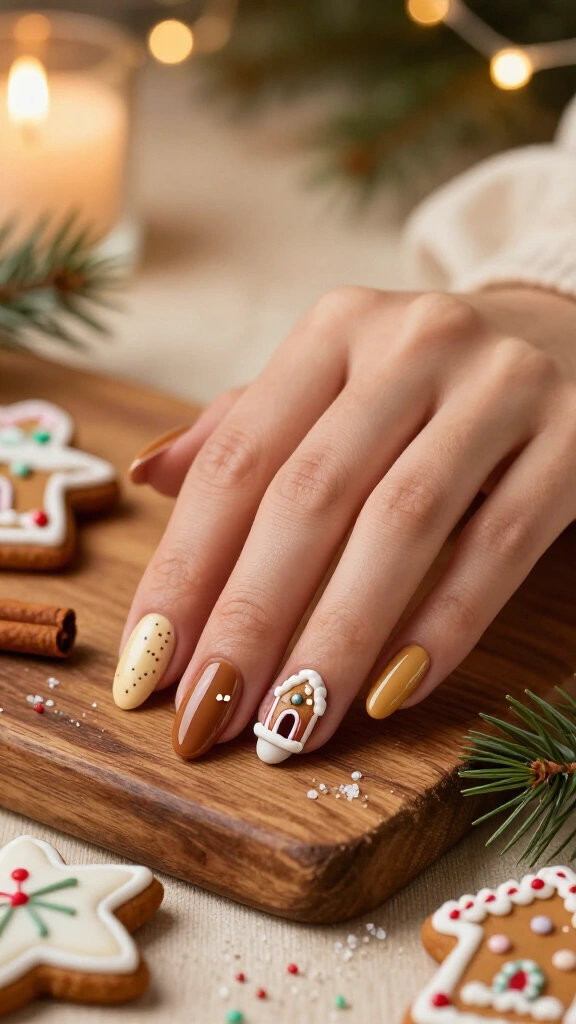 Old-Fashioned Gingerbread House Nails