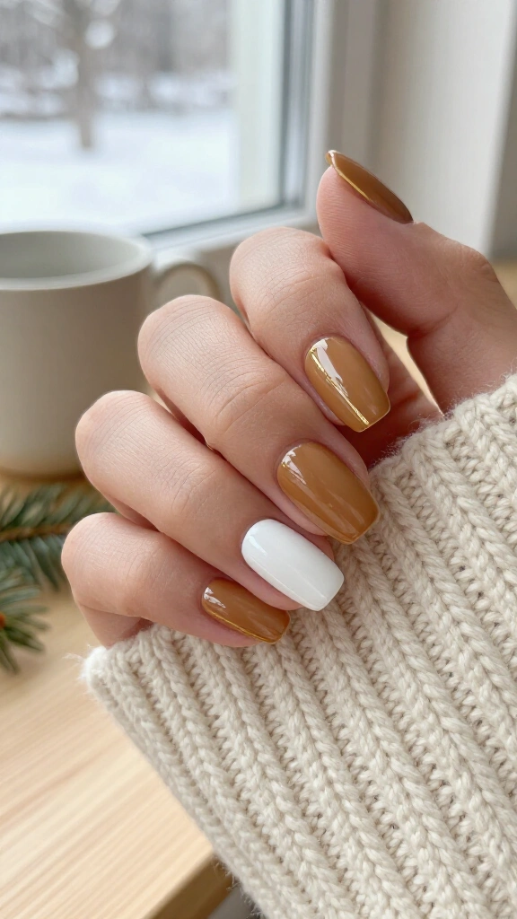 Creamy Winter White & Toffee Half-Dips