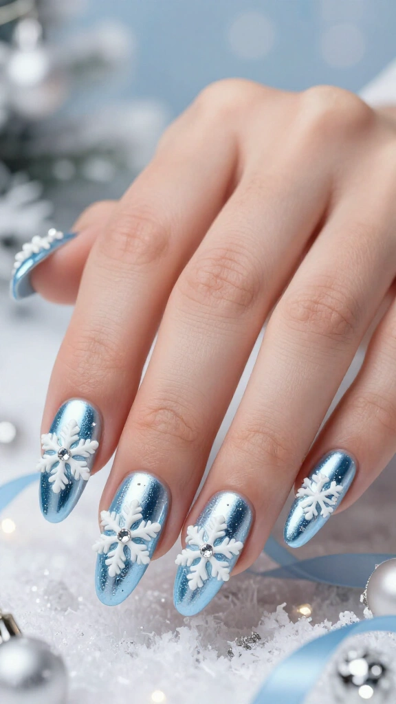 Winter wonderland 3D snowflake flare