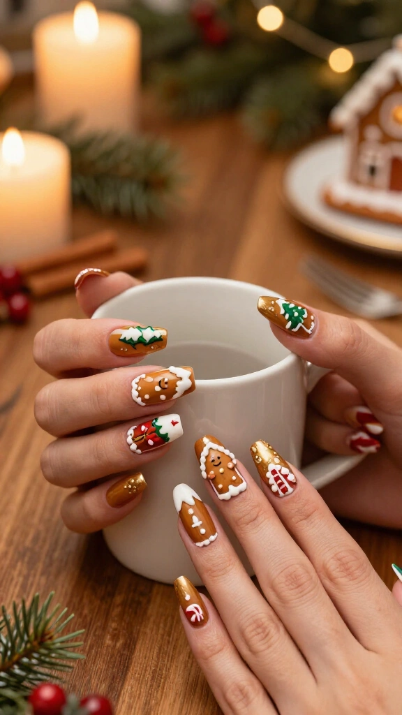 Gingerbread village charm flare