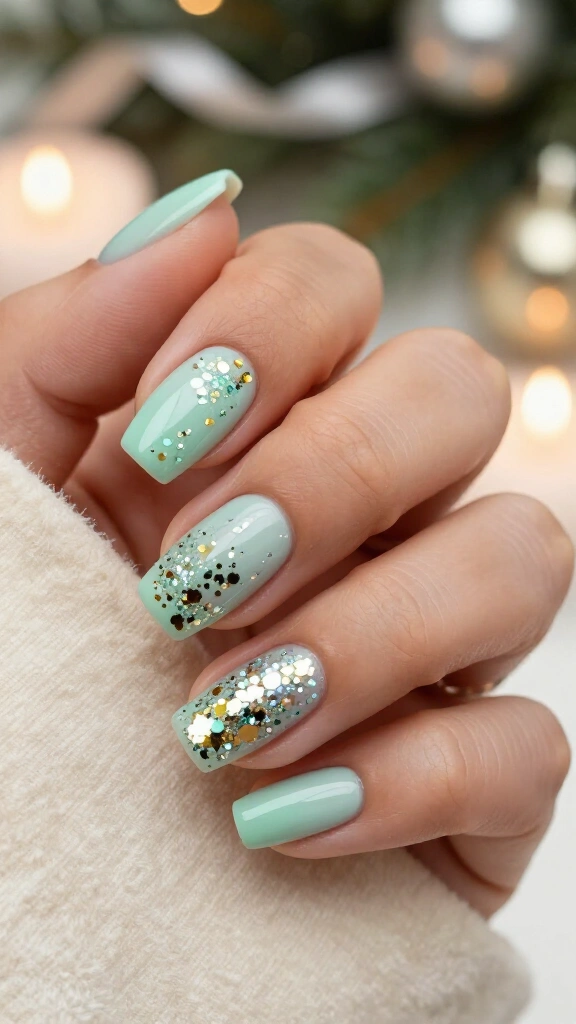 Seafoam Sparkle Holiday Confetti