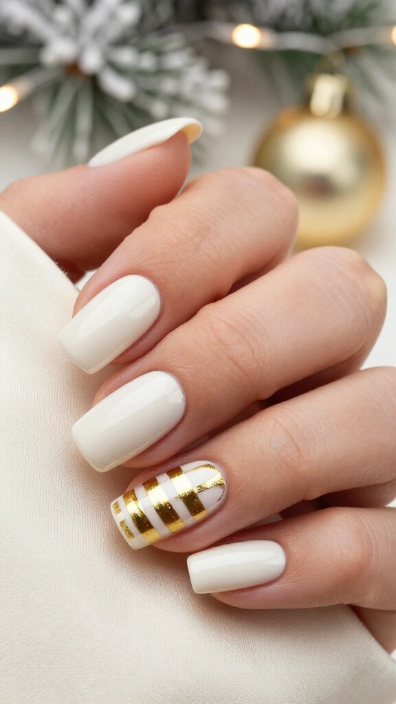 Gold Striping Tape on Glossy Off-White