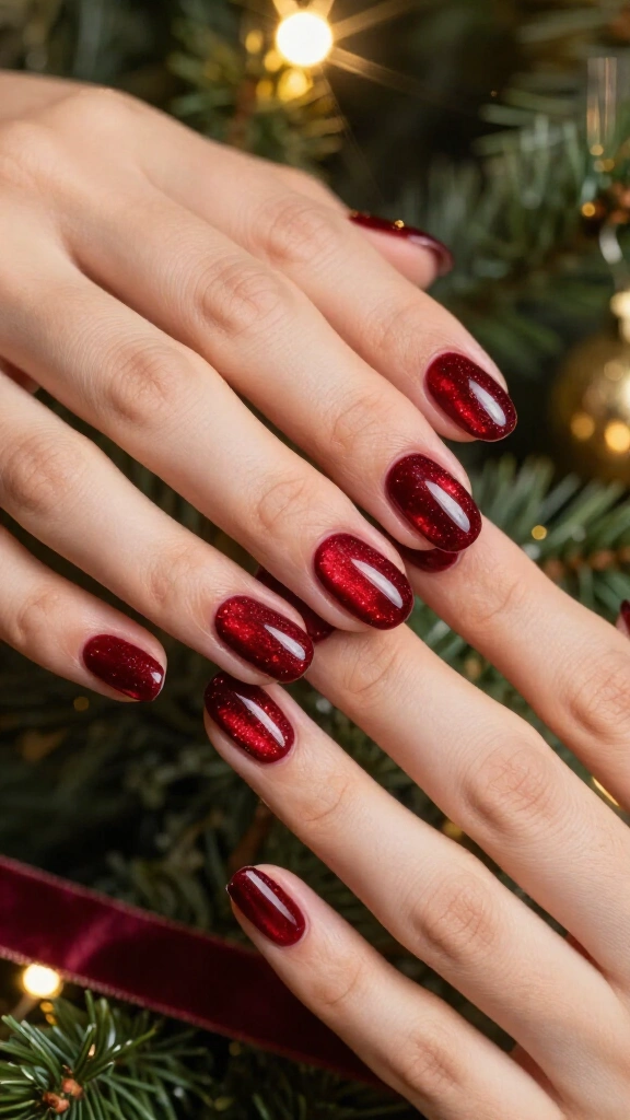 Glazed cranberry velvet