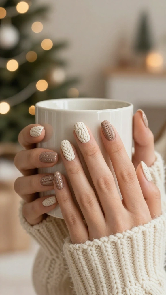 Cozy sweater knit texture