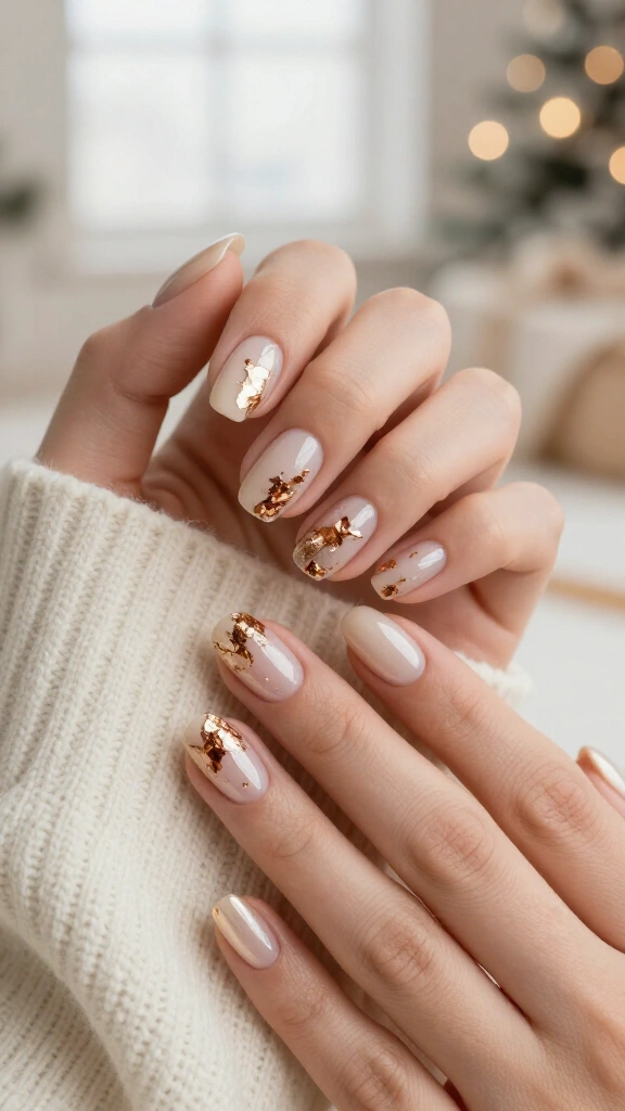 Metallic champagne foil touch