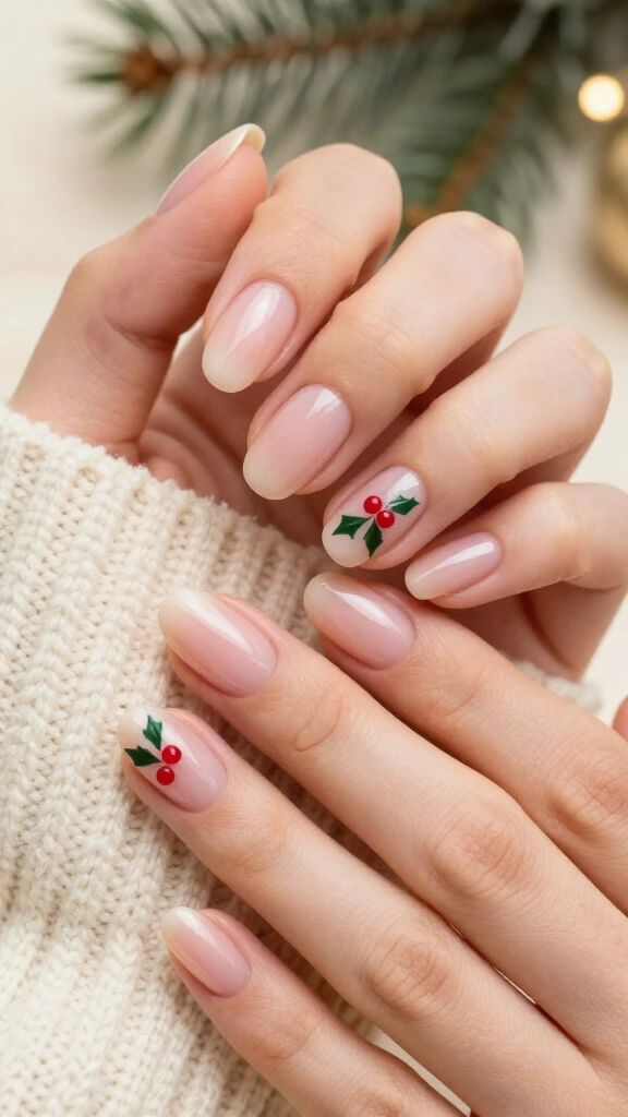 Holly berry minimalist dots
