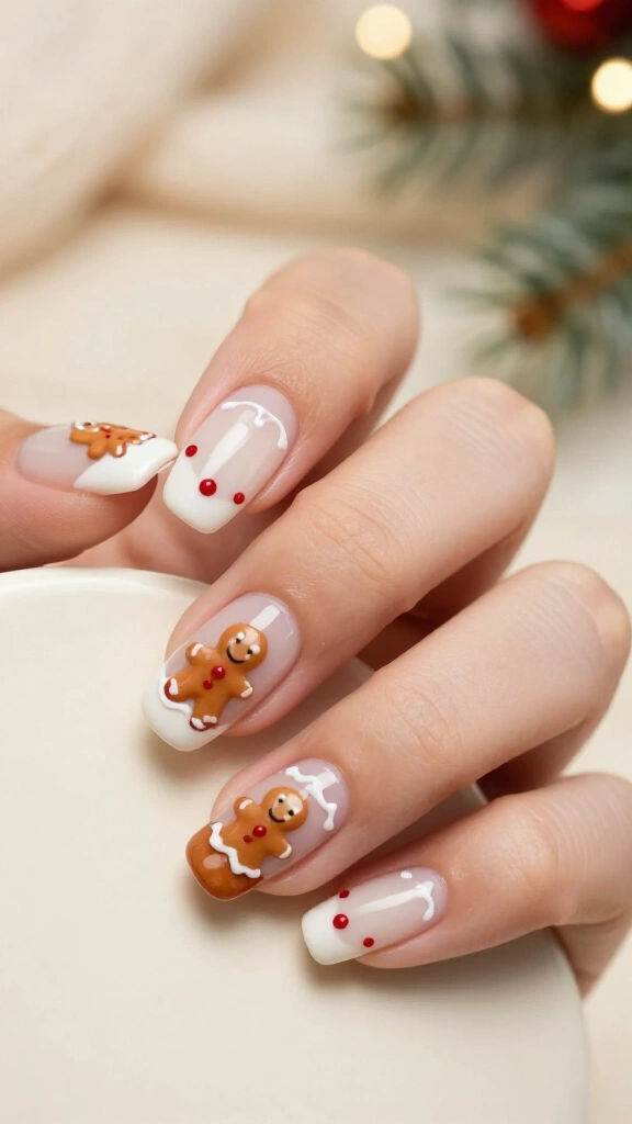 Gingerbread cookie art on milk bath
