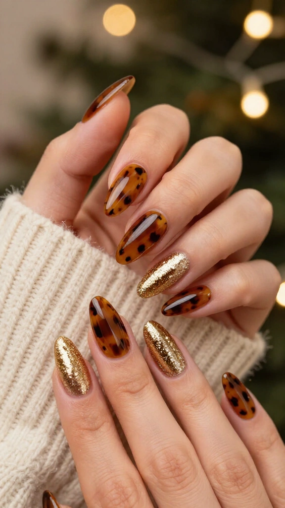 Tortoiseshell with Gold Ribbon Accents