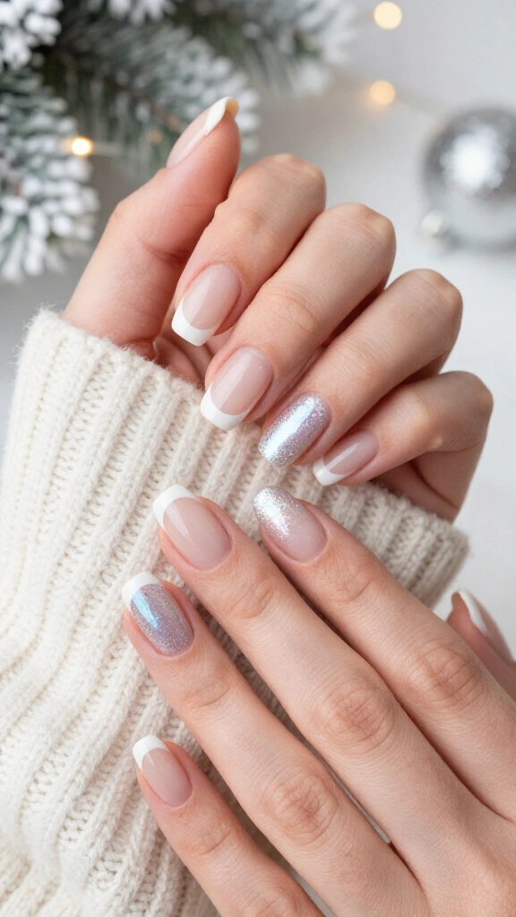 Micro-French with Holographic Glitz