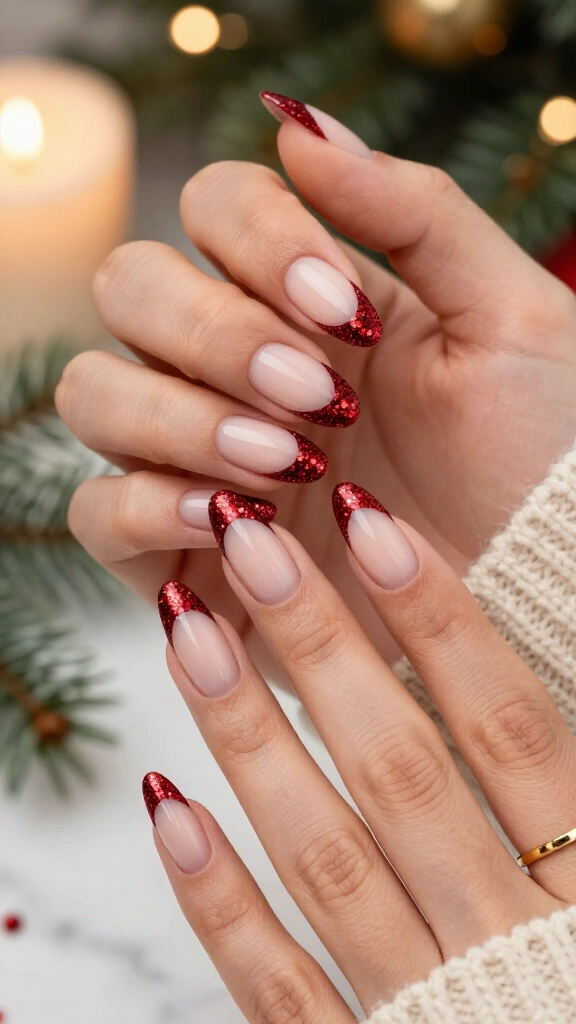Ruby Slippers Fine Red Glitter French