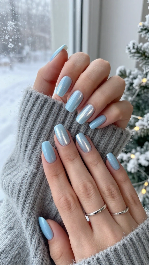 Glazed Icy Baby Blue
