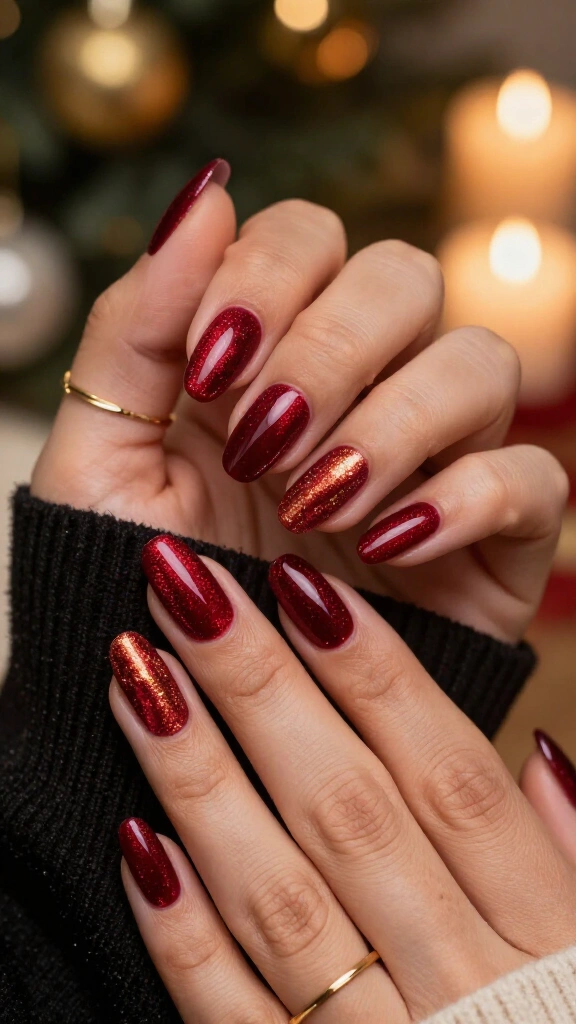Crimson velvet magnetic cat-eye