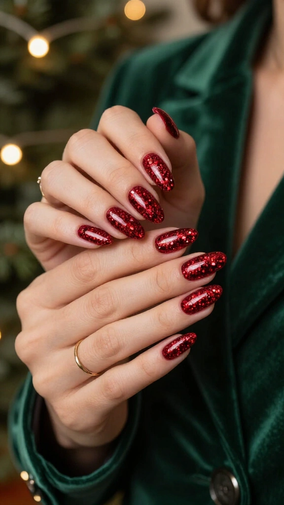 Ruby Micro-Glitter Crimson