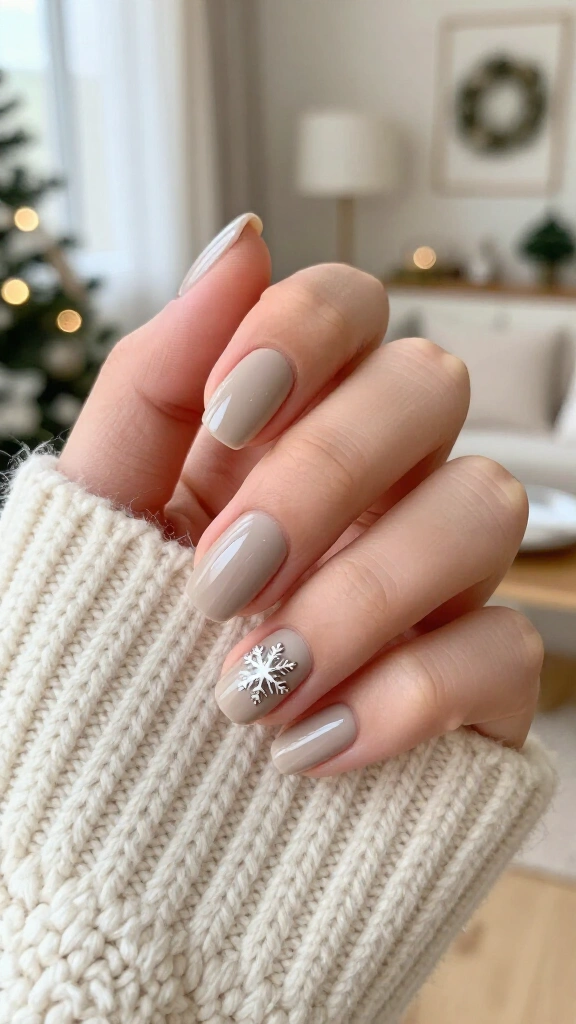 Single snowflake accent stud