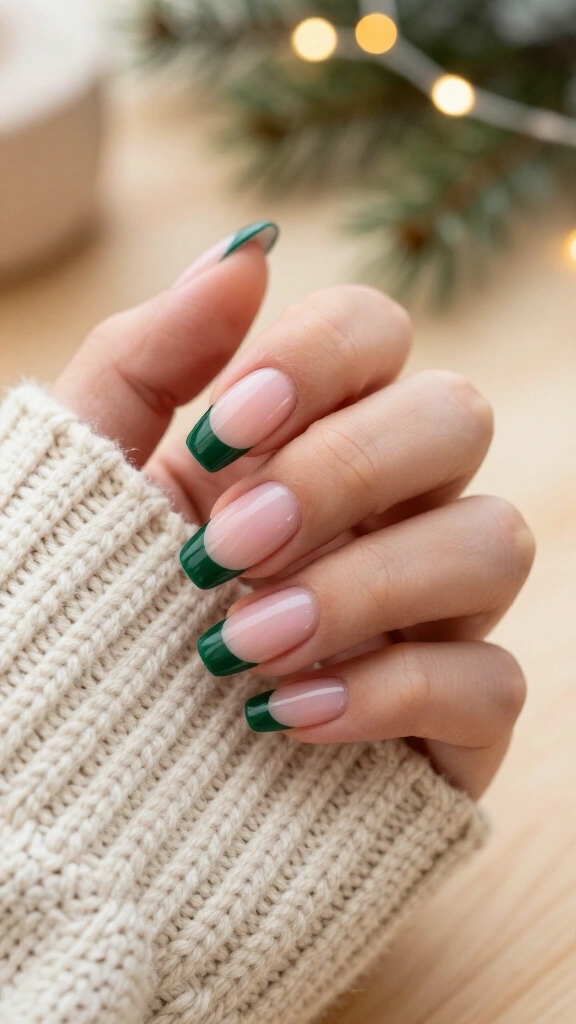 Emerald French accent stripe