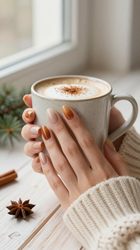 Gingerbread latte ombré