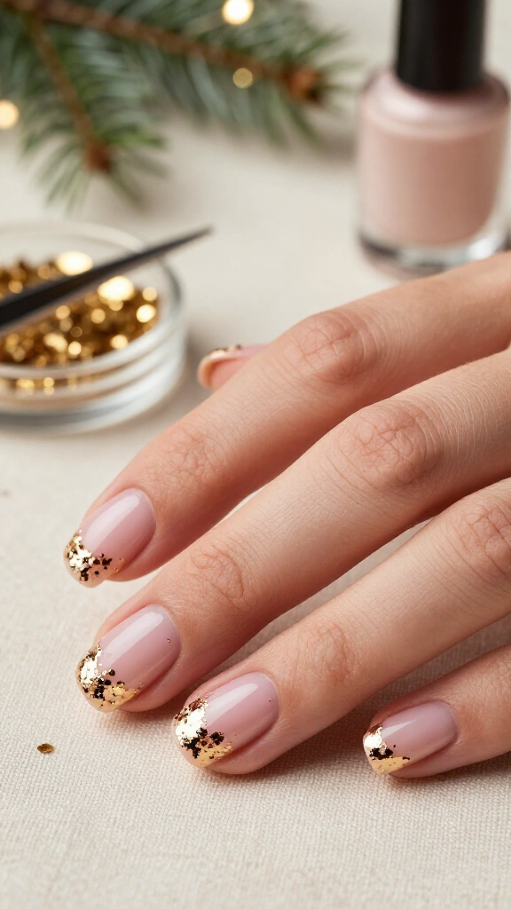 Sparkling champagne foil flakes