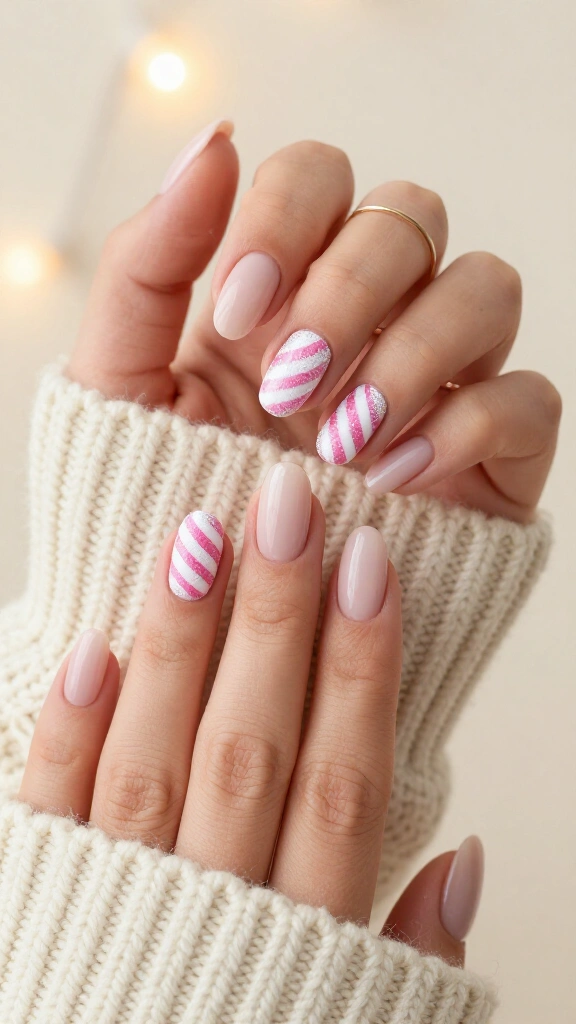 Subtle Candy Cane Swirls