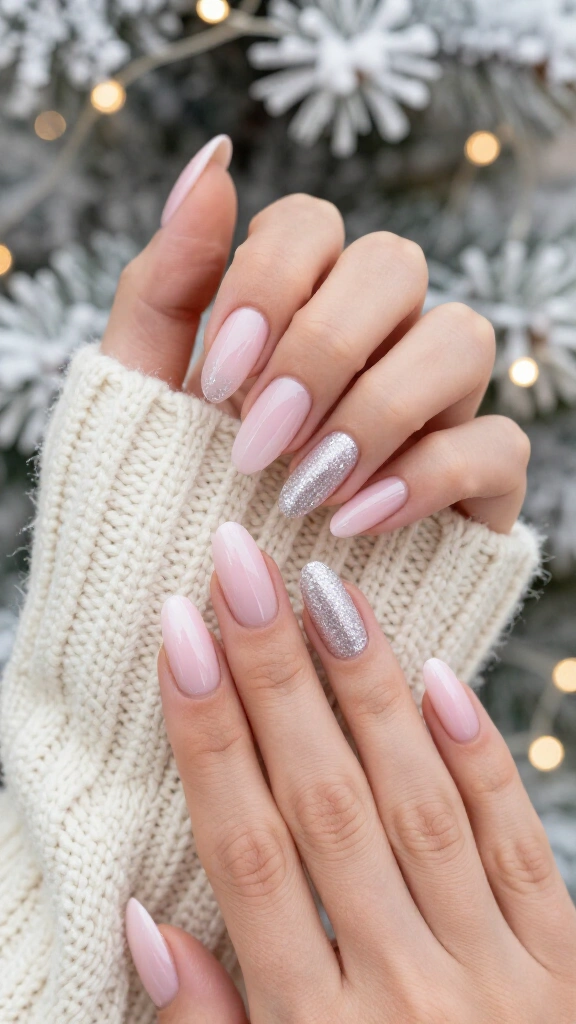 Frosted Baby Pink Sparkles